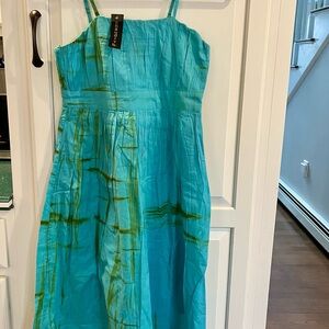 Aqua and Green Dress